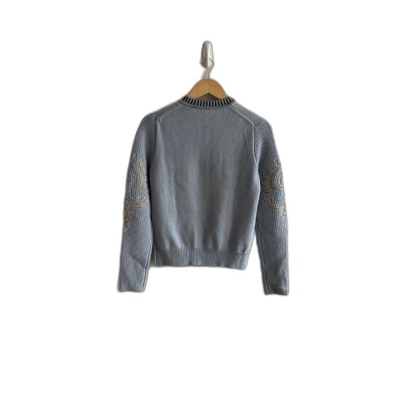 Kenzo Eye Detail Wool Blue Sweater Size M - Picture 2 of 9